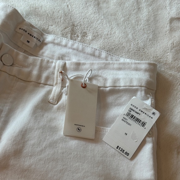 New! Good American Good Boy Straight Jean White 45764 - Picture 13 of 16